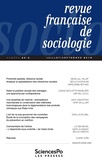  Sciences Po - Revue française de sociologie N° 60-3, juillet-septembre 2019 : .