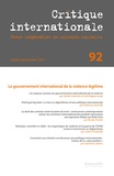 Hélène Combes - Critique internationale N° 92, juillet-septembre 2021 : Le gouvernement international de la violence légitime.