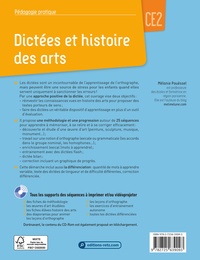 Dictées et histoire des arts CE2  avec 1 CD audio