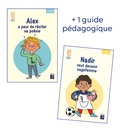 Boualem Aznag et Stéphane Grulet - Français CE/CM Quartier libre - Pack en 2 volumes : Alex a peur de réciter sa poésie ; Nadir veut devenir sage-femme.