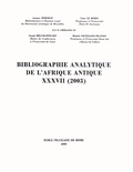 Jacques Debergh et Yann Le Bohec - Bibliographie analytique de l'Afrique antique XXXVII (2003).