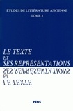 Michel Costantini - Le texte et ses représentations.