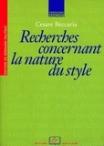 Cesare Beccaria - Recherches Concernant La Nature Du Style.