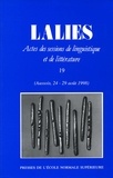 Jean Lallot et  Collectif - Lalies N° 19/1999 : .