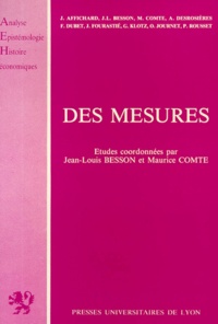 Maurice Comte et Jean-Louis Besson - Des mesures.