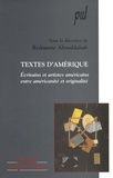 Rédouane Abouddahab et François Pitavy - Textes d'Amérique - Ecrivains et artistes américains, entre américanité et originalité.