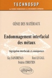 Frédéric Christien et Guy Saindrenan - Endommagement Interfacial Des Metaux. Segregation Interfaciale Et Consequences.