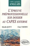 Mireille Quivy et Claire Tardieu - L'épreuve professionnelle sur dossier au CAPES externe.