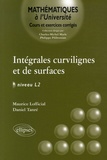 Maurice Lofficial et Daniel Tanré - Intégrales curvilignes et de surfaces Niveau L2 - Cours et exercices corrigés.