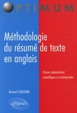 Renaud Coullomb - Méthodologie du résumé de texte en anglais - Classes préparatoires scientifiques et commerciales.