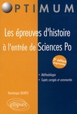 Dominique Olivesi - Les épreuves d'histoire à l'entrée de Sciences Po.