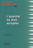 Annette Rebord - L'essentiel du droit européen.