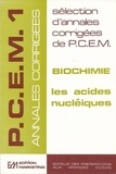  Ellipses marketing - PCEM 1 - Biochimie - Les acides nucléïques - Annales corrigées.