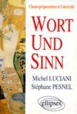 Stéphane Pesnel et Michel Luciani - Wort und Sinn - Classes préparatoires et université.