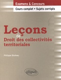 Philippe Bluteau - Leçons de Droit des collectivités territoriales.