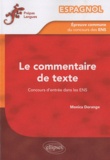 Monica Dorange - Espagnol - L'épreuve commune de commentaire de texte du concours d'entrée dans les ENS.