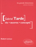 Robert Leroux - Gabriel Tarde - Vie, oeuvres, concepts.
