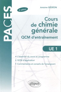 Antoine Gédéon - Cours chimie générale QCM d'entraînement - UE1.
