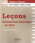 Véronique Harouel-Bureloup - Leçons d'Introduction historique au droit.
