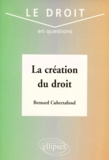 Bernard Cubertafond - La création du droit.