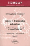 Pascal Lafourcade et Michel Lévy - Informatique théorique - Logique et démonstration automatique, Introduction à la logique propositionnelle et à la logique du premier ordre.