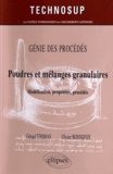 Gérard Thomas et Olivier Bonnefoy - Poudres et mélanges granulaires - Modélisation, propriétés, procédés.