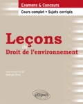 Manuel Gros - Leçons de droit de l'environnement cours complet et sujets corrigés.