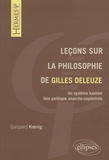 Gaspard Koenig - Leçons sur la philosophie de Gilles Deleuze - Un système kantien, une politique anarcho-capitaliste.