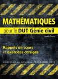 José Ouin - Mathématiques - Rappels de cours & exercices corrigés pour le DUT Génie civil.