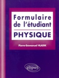 Pierre-Emmanuel Hladik - Formulaire de l'étudiant - Physique.