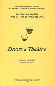 Pierre-Yves Gautier et Grégoire Loiseau - Travaux de l'Association Henri Capitan Tome 6 : Droit et théâtre (Aix-en-Provence, 29 juin 2001) - Journées nationales.
