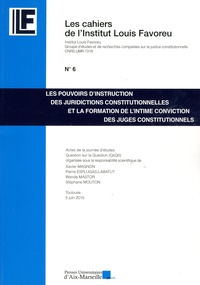 Xavier Magnon et Pierre Esplugas-Labatut - Les pouvoirs d'instruction des juridictions constitutionnelles et la formation de lintime conviction des juges constitutionnels.
