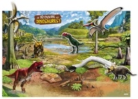 Je découvre les dinosaures. Contient : 4 figurines, 30 autocollants, 1 poster géant, 1 livre