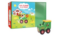 Natacha Godeau et Marta Sorte - Mon coffret de la ferme - Avec Une journée à la ferme et un joli tracteur en bois.