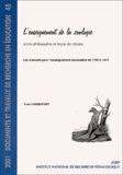 Yves Cambefort - L'Enseignement De La Zoologie Entre Et Lecon De Choses. Les Manuels Pour L'Enseignement Secondaire De 1794 A 1914.