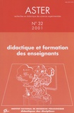 Patricia Schneeberger et Eric Triquet - Aster N° 32/2001 : Didactique et formation des enseignants.