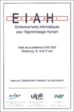 Cyrille Desmoulins et Pascal Marquet - Environnements informatiques pour l'apprentissage humain - Actes de la conférence EIAH 2003 Strasbourg, 15, 16 et 17 avril 2003.