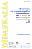  INRP - Didaskalia N° 22, Avril 2003 : Concepts et conception.