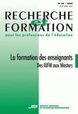 Anne-Marie Chartier - Recherche et formation N° 60, 2009 : La formation des enseignants - Des IUFM aux Masters.