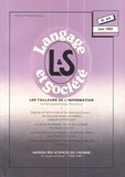Josiane Boutet et Didier Demazière - Langage & société N° 64, juin 1993 : Les tailleurs de l'information.