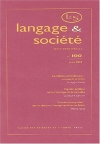  Anonyme - Langage & Societe N° 100 Juin 2002.
