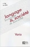 Josiane Boutet - Langage & société N° 144, Juin 2013 : Varia.