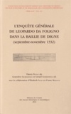Thierry Pécout et Geneviève Giordanengo - L'enquête générale de Leopardo da Foligno dans la baillie de Digne (septembre-novembre 1332).