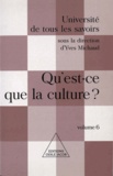 Yves Michaud - Qu'est-ce que la culture ? - (Volume 6).