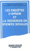 Alain Girard et Edmond Malinvaud - Les enquêtes d'opinion et la recherche en sciences sociales - Hommage à Jean Stoetzel.
