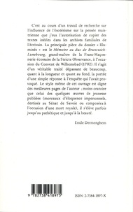 La Franc-maçonnerie. Mémoire au Duc de Brunswick, 1782