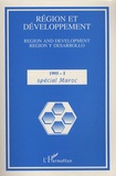 Maurice Catin - Région et Développement N° 1-1995 : Spécial Maroc.