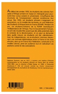 Les étudiants africains en France (1950-1965)