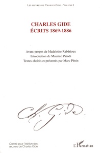 Charles Gide - Ecrits 1869-1886.