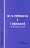  Anonyme - Cahiers du genre N° 25 : De la contraception à l'enfantement - L'offre technologique en question.